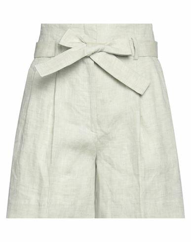 Eleventy Woman Shorts & Bermuda Shorts Sage green Linen Cover