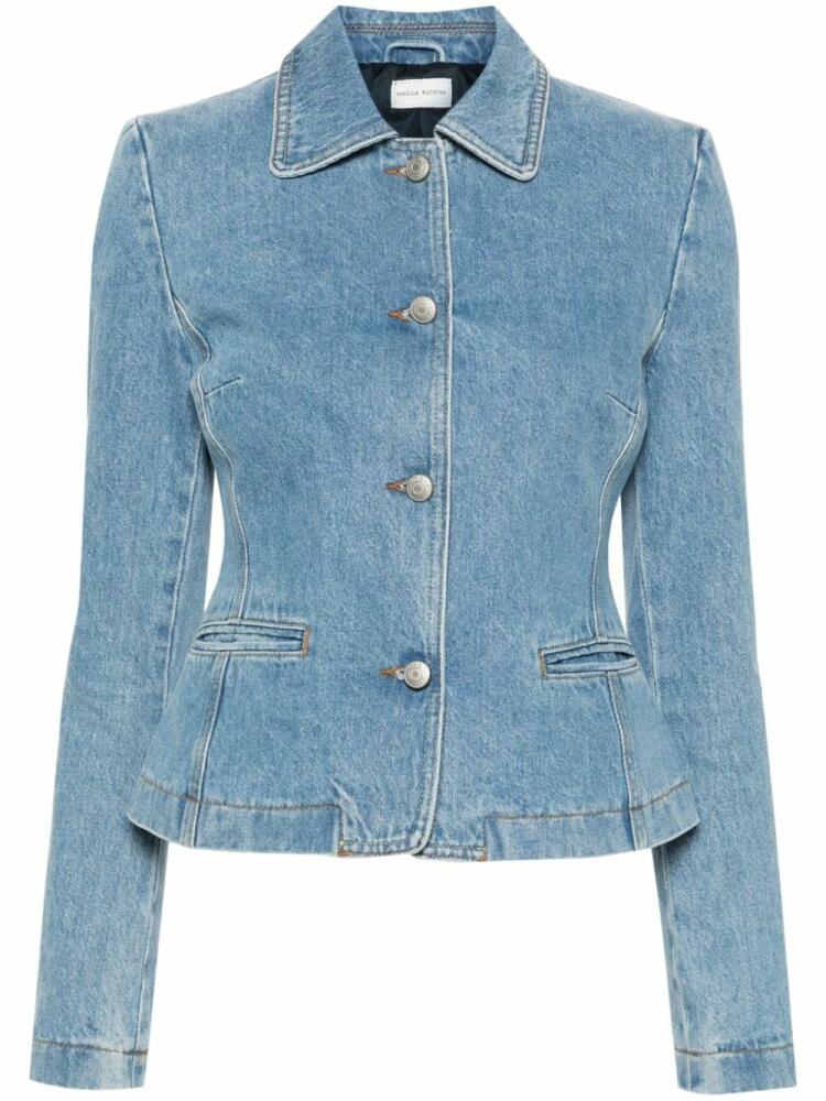 Magda Butrym peplum denim blazer - Blue Cover