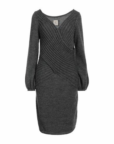 L' Autre Chose Woman Midi dress Lead Acrylic, Mohair wool Cover