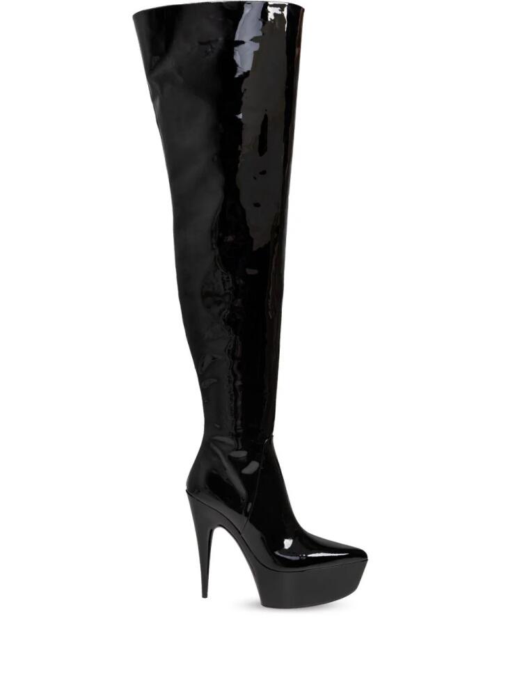 Balenciaga patent-leather boots - Black Cover