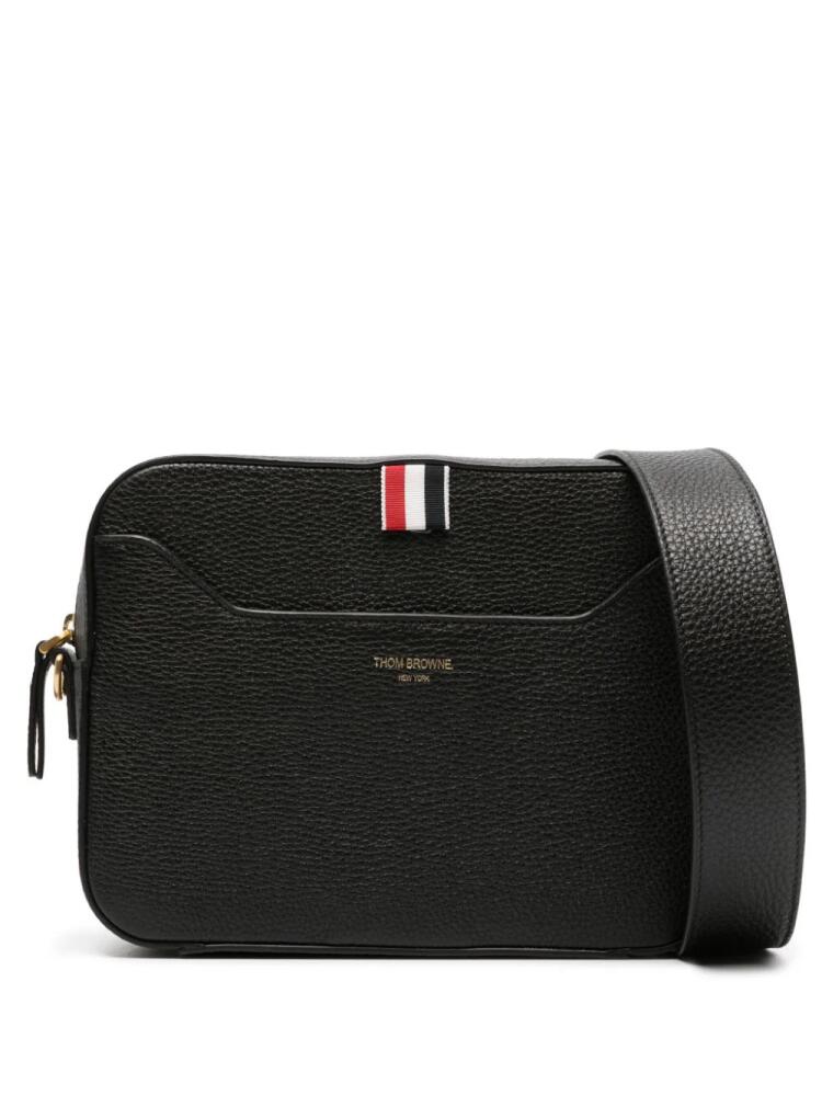 Thom Browne 4 Bar-patch leather camera bag - Black Cover