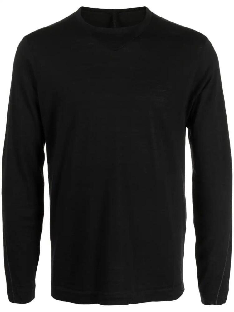 Transit long-sleeve wool T-shirt - Black Cover