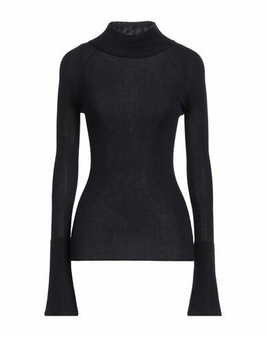 Sa Su Phi Woman Turtleneck Navy blue Cashmere, Silk Cover