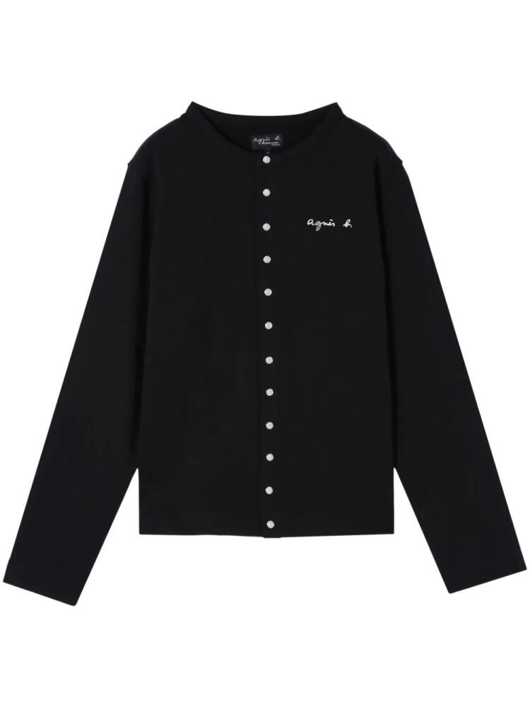 agnès b. Bronze cotton cardigan - Black Cover