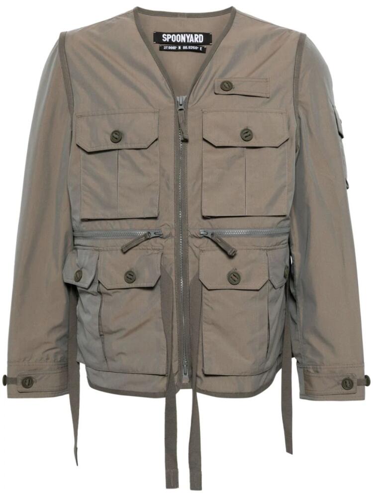 Spoonyard detachable-sleeve jacket - Grey Cover