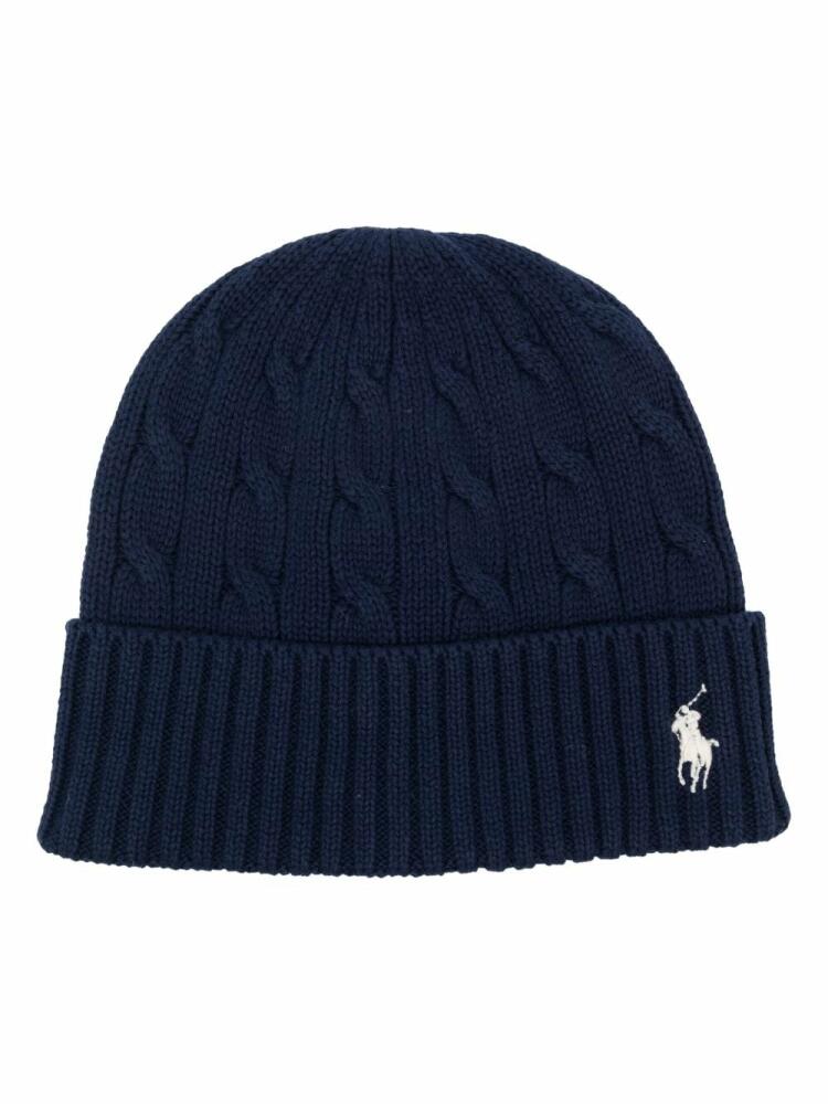 Polo Ralph Lauren Polo Pony embroidered-logo beanie - Blue Cover