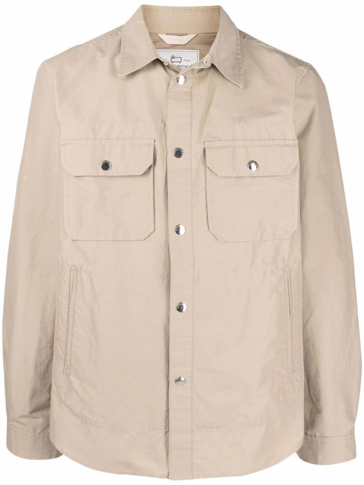 Woolrich multi-pocket cotton shirt - Neutrals Cover