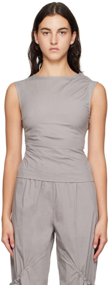 WYNN HAMLYN Gray Monica Tank Top Cover