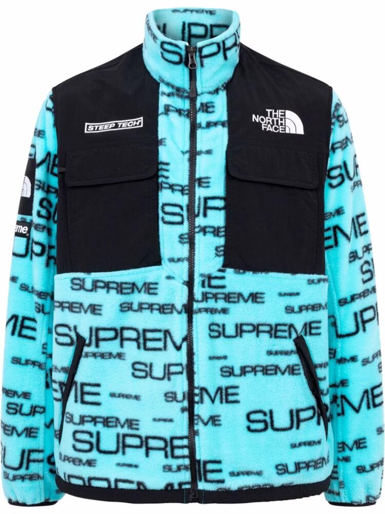 Supreme x The North Face fleece jacket - Blue Cover