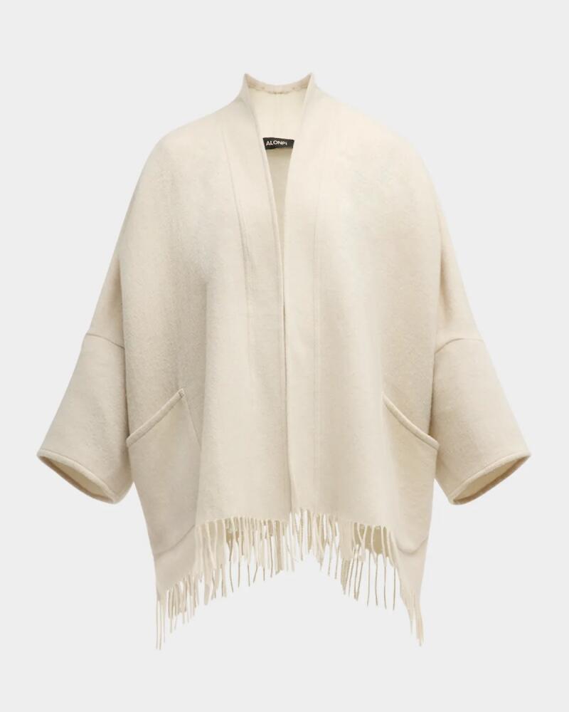 Alonpi Cashmere Fringe Cape Cover