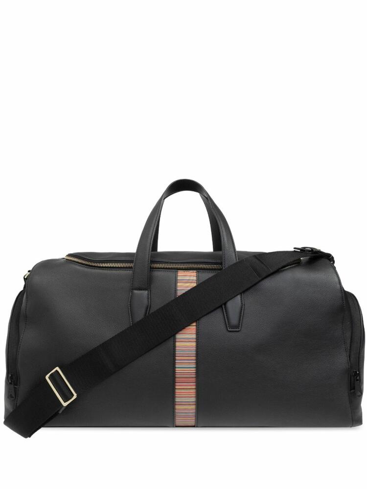 Paul Smith stripe-detailing leather holdall - Black Cover