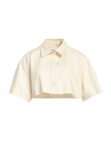 Heron Preston Woman Shirt Ivory Cotton Cover