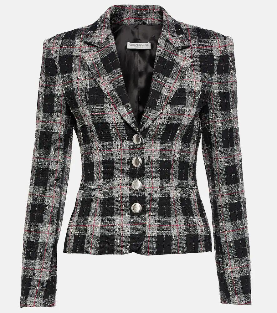 Alessandra Rich Tweed single-breasted blazer Cover