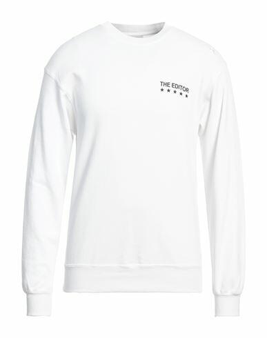 The Editor Man Sweatshirt White Cotton, Polyester Cover