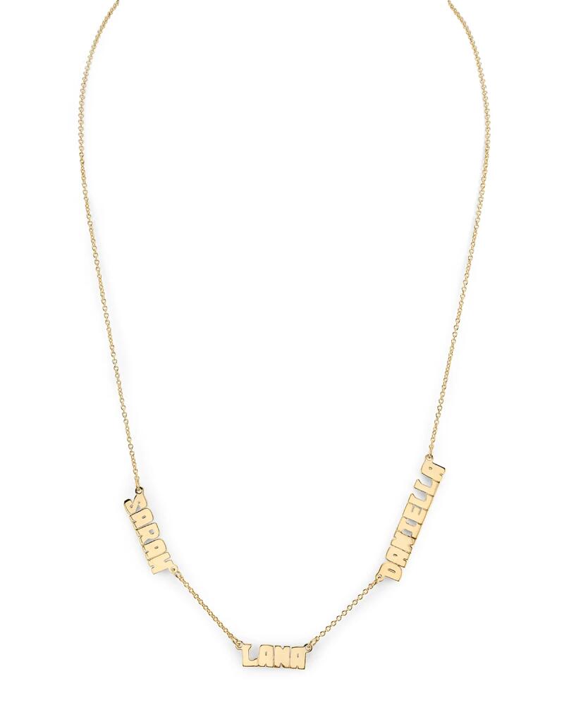 Sarah Chloe Ava 14k Gold Three-Name Necklace in Uppercase Cover