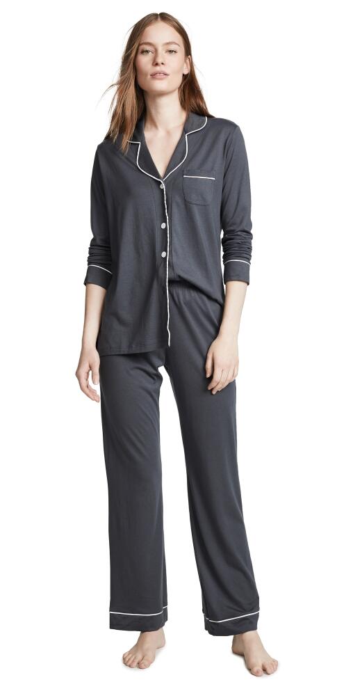 Cosabella Bella Long Sleeve Top & Pant PJ Set Anthracite/Ivory Cover