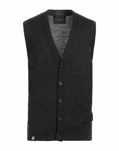 John Richmond Man Cardigan Steel grey Wool, Acrylic Cover