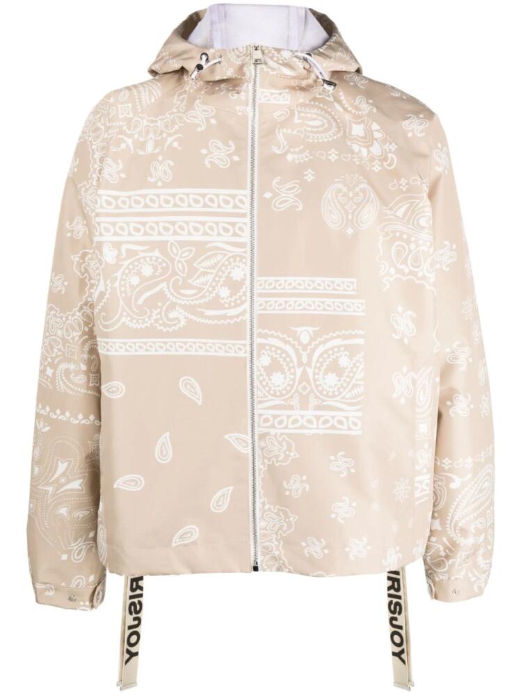 Khrisjoy paisley-embroidery hooded jacket - Neutrals Cover