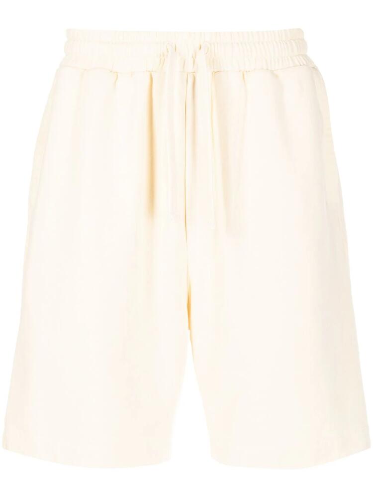 Nanushka drawstring organic cotton track shorts - Yellow Cover