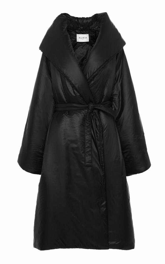 ALAA - Belted Padded Nylon Coat - Black Cover