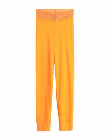 High Woman Leggings Orange Nylon, Elastane Cover