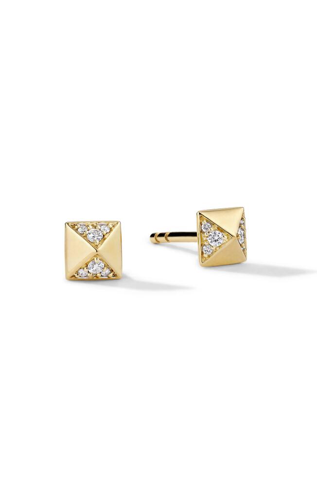 Cast The Geo Diamond Stud Earrings in Gold Cover