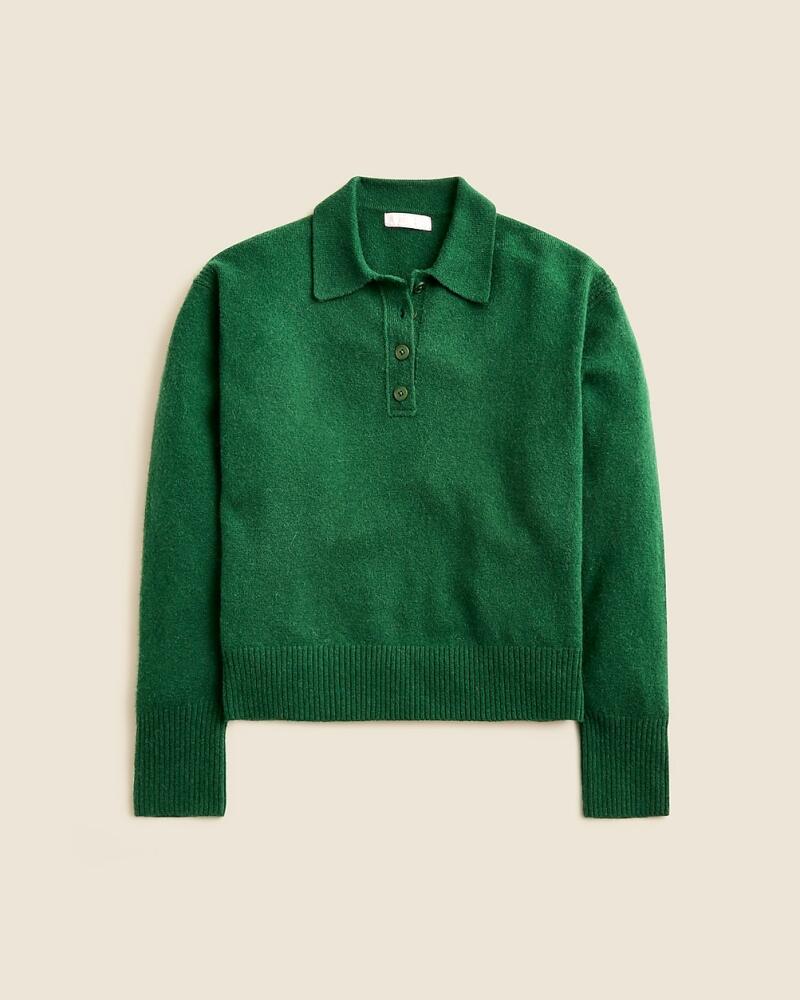 J.Crew Long-sleeve sweater-polo in Supersoft yarn Cover