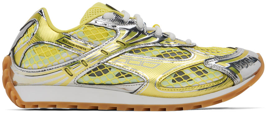 Bottega Veneta Silver & Yellow Orbit Sneakers Cover