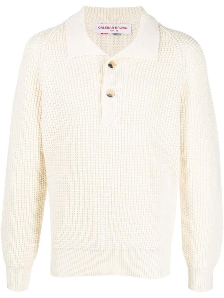 Orlebar Brown Hindscarth spread-collar jumper - Neutrals Cover