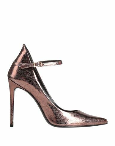 Aldo Castagna Woman Pumps Bronze Leather Cover