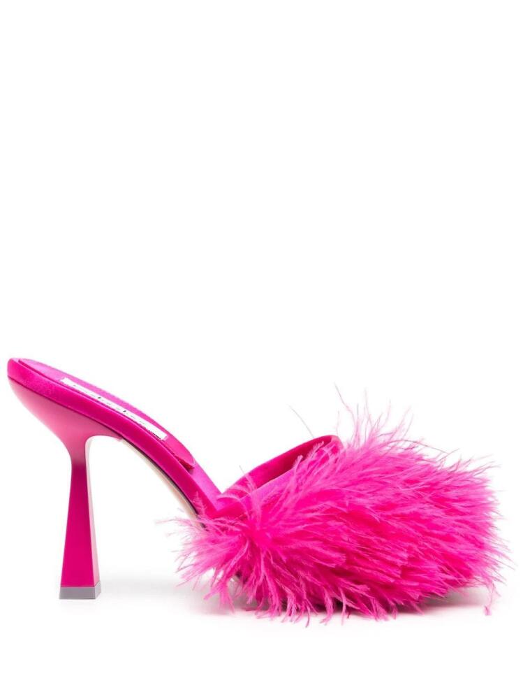 Sebastian Milano Sebastian 110mm feather-trim sandals - Pink Cover