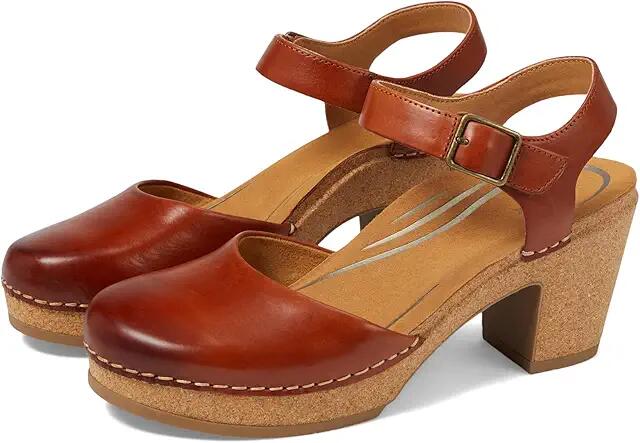 Aetrex Finley (Cognac) Women's Clog Shoes Cover