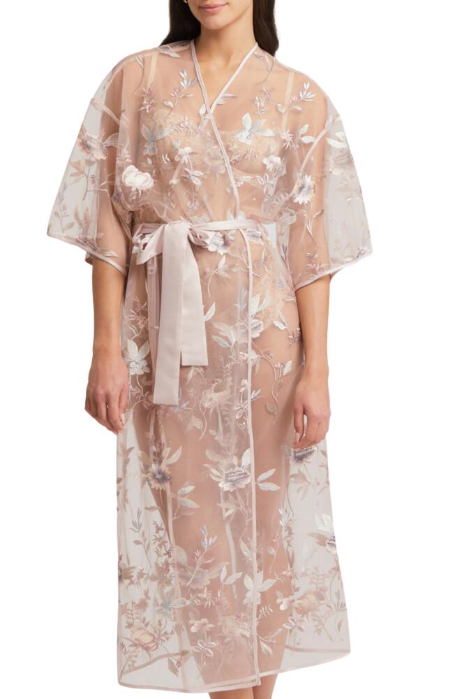 Rya Collection Stunning Sheer Organza Robe in Sepia Rose Cover