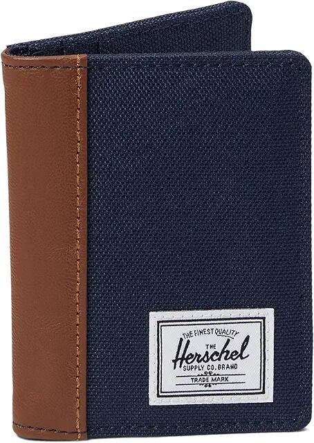 Herschel Supply Co. Gordon Wallet (Navy/Tan) Wallet Handbags Cover