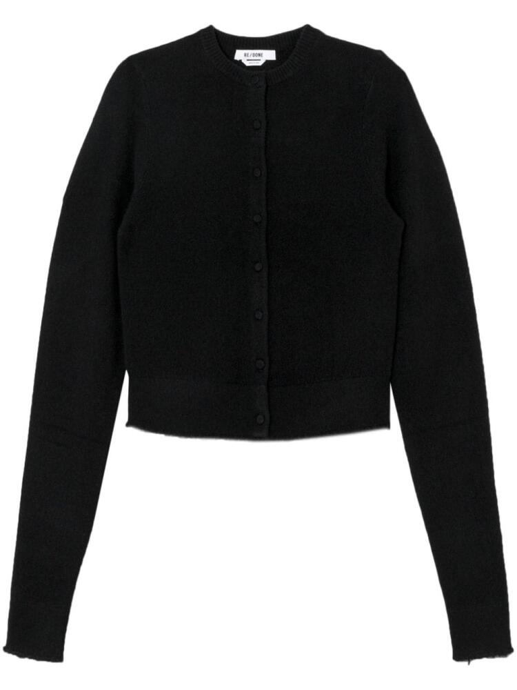 RE/DONE crew-neck cashmere cardigan - Black Cover