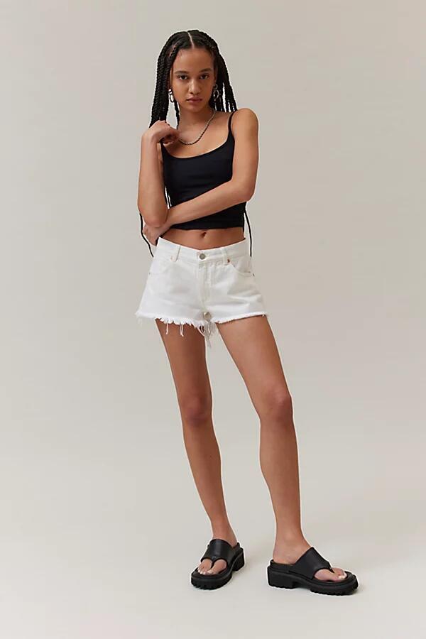 Abrand Jeans 99 Low-Rise Denim Micro Short in White Cover