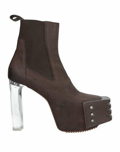 Rick Owens Woman Ankle boots Cocoa Leather Cover