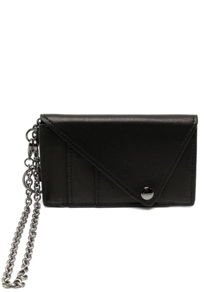 Yohji Yamamoto chain-strap leather wallet - Black Cover