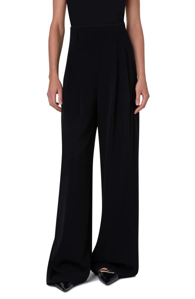 Akris punto Florina Wide Leg Pants in Black Cover