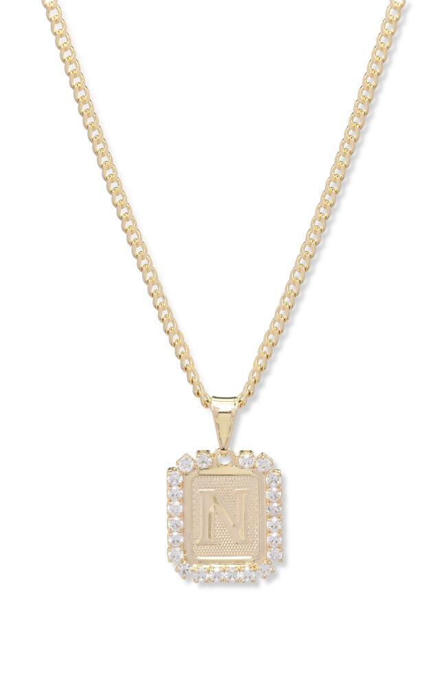 Bracha Royal Initial Card Necklace in Gold- N Cover