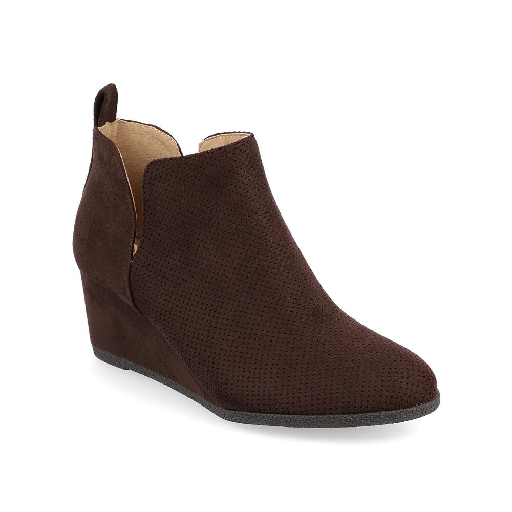 Journee Collection Mylee Wedge Bootie | Women's | Dark Brown Cover