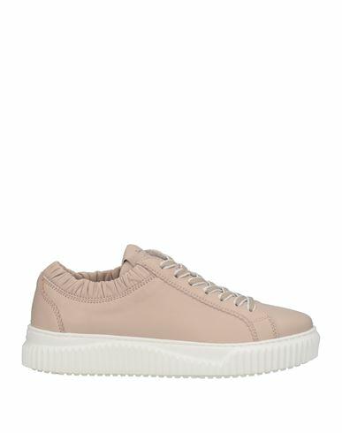 Voile Blanche Woman Sneakers Beige Soft Leather Cover