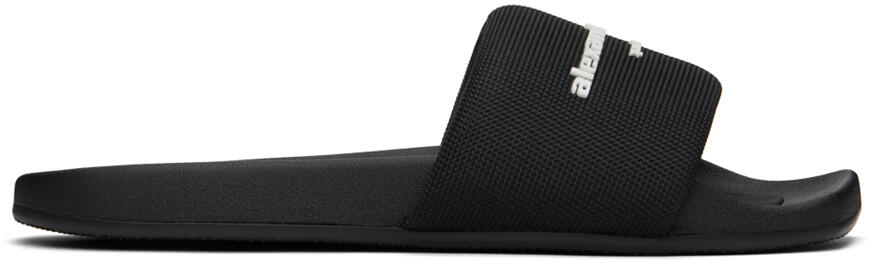 Alexander Wang Black AW Pool Slides Cover