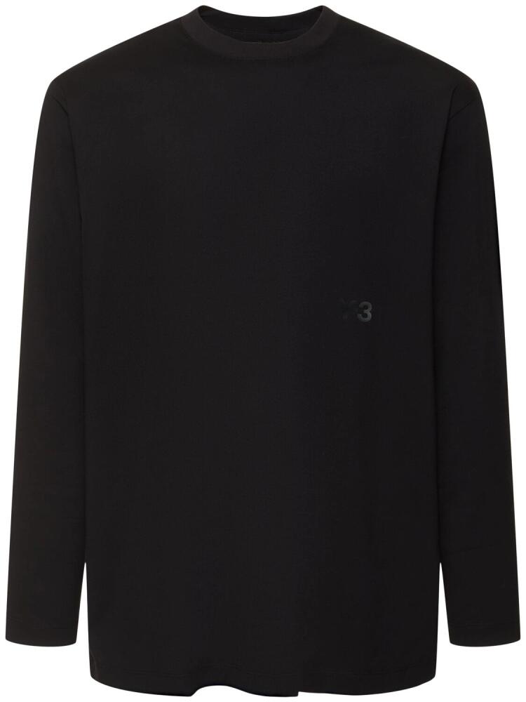 Y-3 Cotton Long Sleeve T-shirt Cover