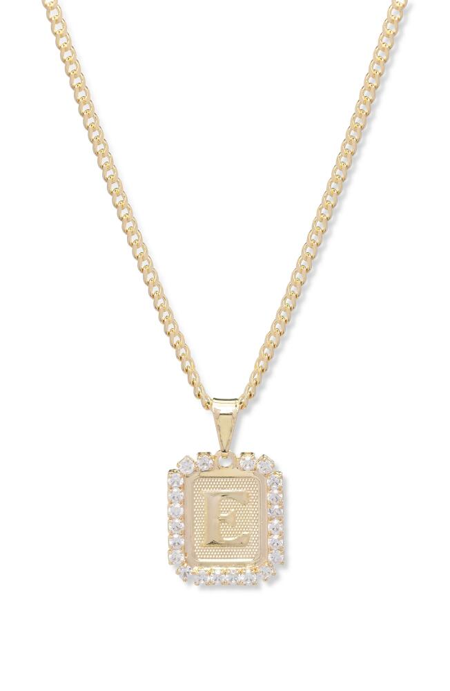 Bracha Royal Initial Card Necklace in Gold- E Cover