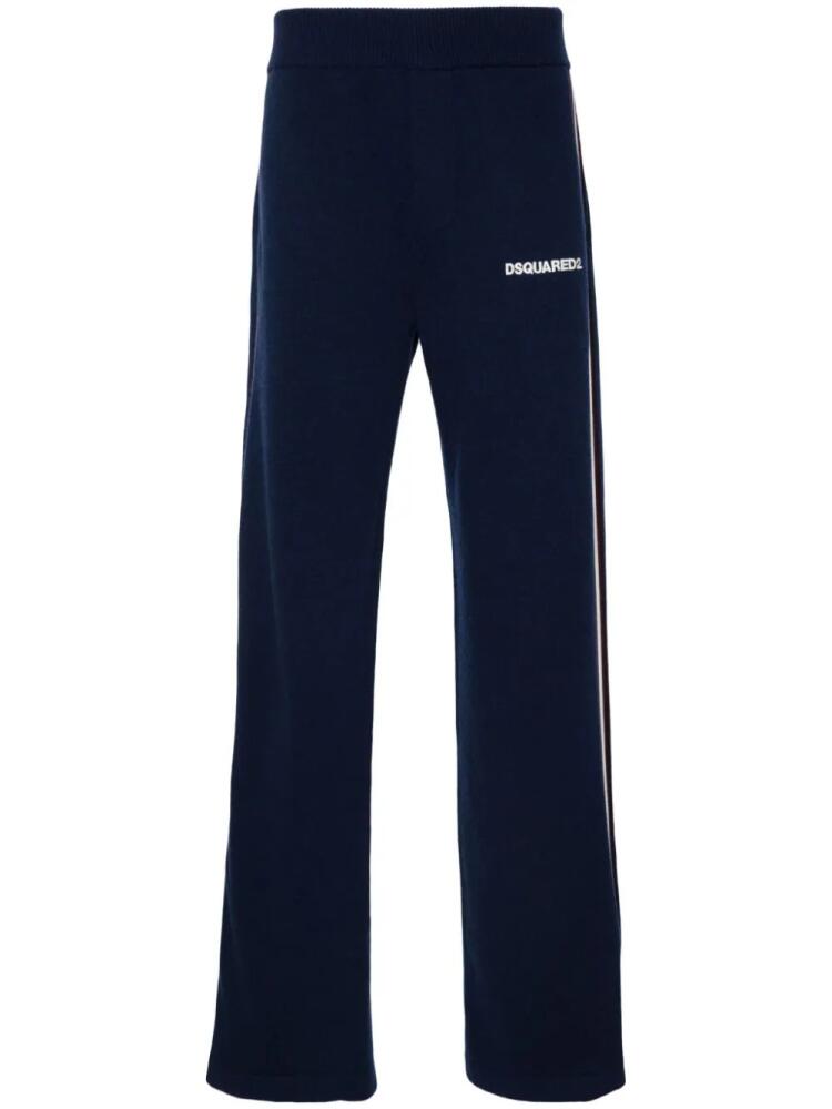 DSQUARED2 logo-embroidered track trousers - Blue Cover