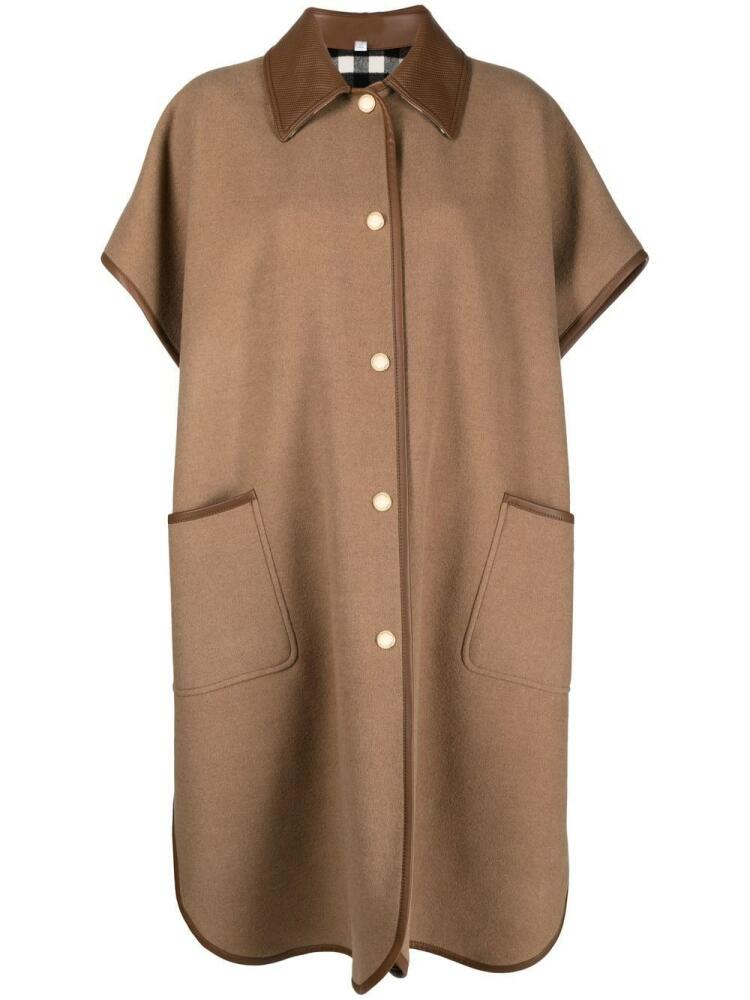 Burberry press-stud cape - Brown Cover