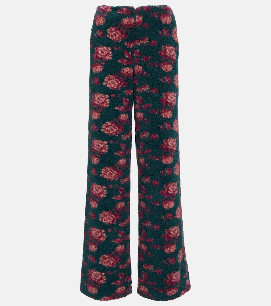 Magda Butrym High-rise floral teddy straight pants Cover