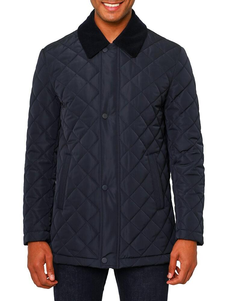 Vellapais Men's Drelux Quilted Field Jacket - Navy Cover