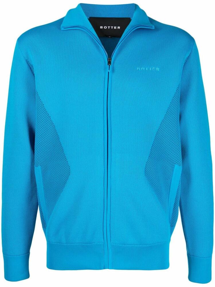 Botter embroidered-logo zip-up sweatshirt - Blue Cover